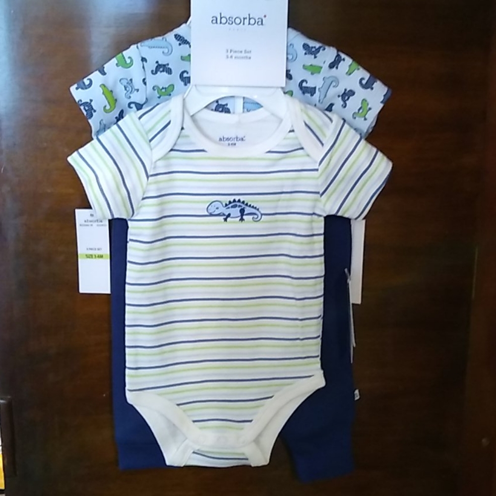 "Absorba Paris" 3 - 6 Month 3 Piece Set